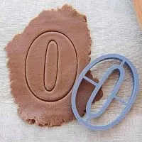 Пластик. Форма для печенек "Цифра 0" 10 см