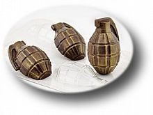 Пластиковая форма для шоколада "Лимонка двойная"