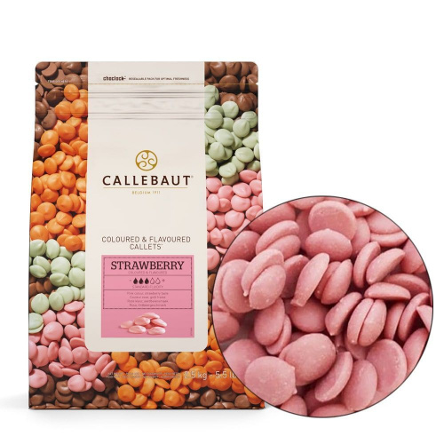 Шоколад Каллебаут Callebaut со вкусом клубника, 200г.
