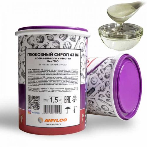 Глюкозный сироп 43%, Amylco, 1,5кг